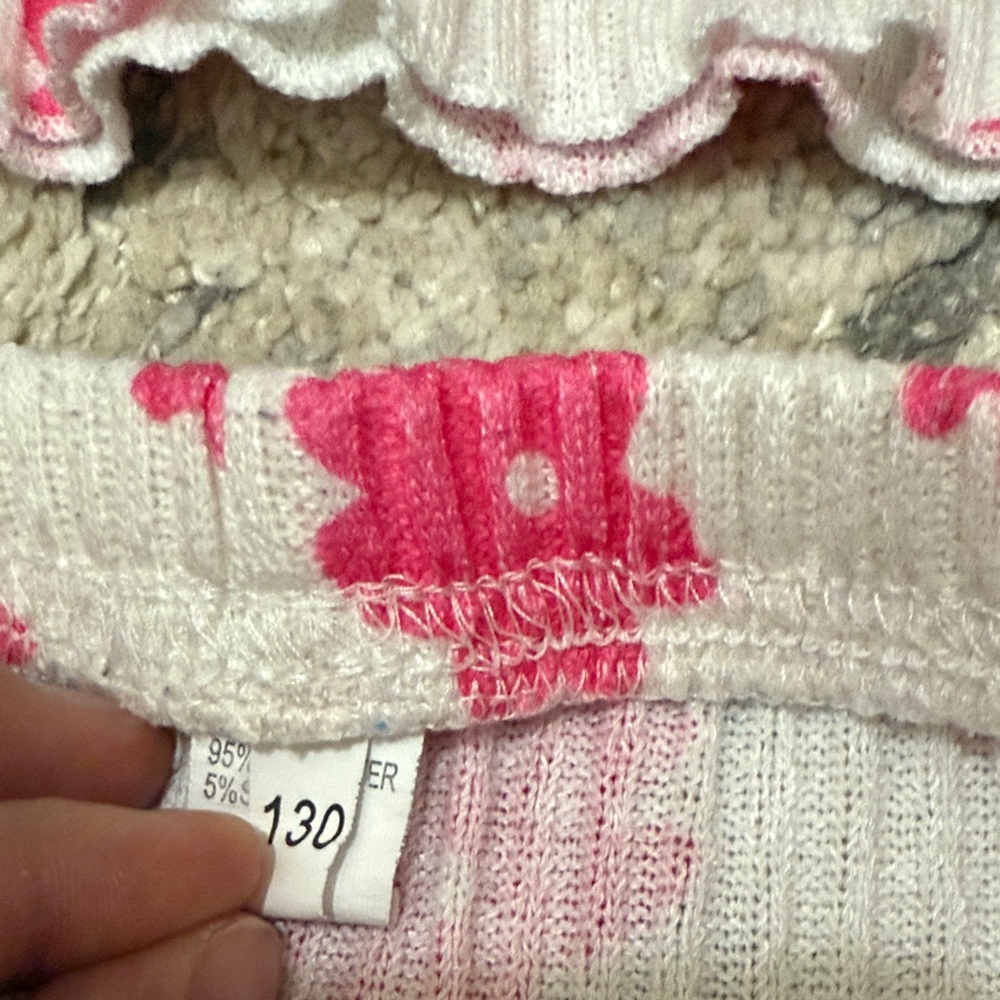 Pink Floral Kids Pajama Set - Picture 4 of 5